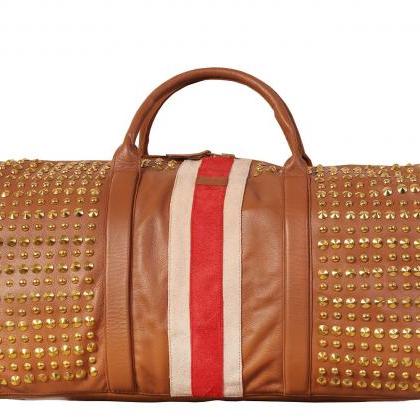 Luggage Brown Weekender Bag, Cowhid..