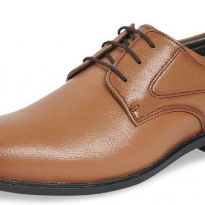 Handstitched Tan Derby Shoes, Cow S..