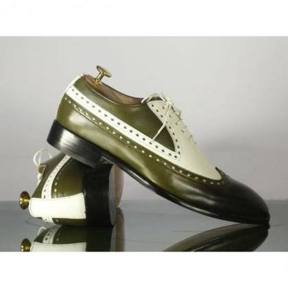 Men's Oxford Longwing Lace Up Shoes..