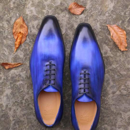 royal blue patent leather shoes