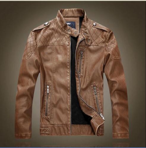 Customized Handmade Brown Color Bikers Fashion Leather Men's Jacket ...
