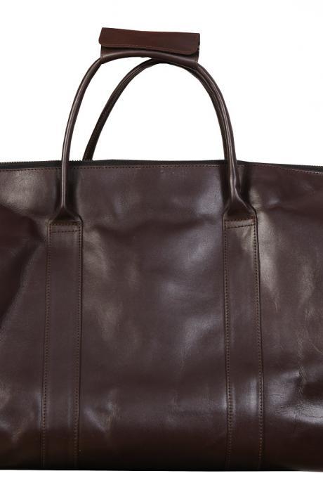 Toiletry Dark Brown Bag, Make Up Kit Bag, Tool Kit Real Leather Case, Carry Handle Bag