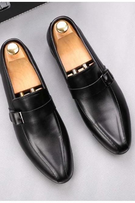 Black Color Formal Monk Strap, Premium Leather Men's Dress Shoes, Handcrafted Formal Polish Shoes,
