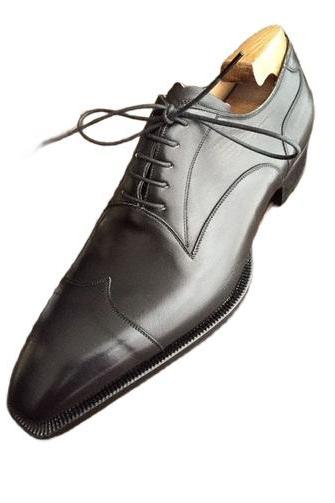 Made To Order Gray Color Men's Handcrafted Oxford Lace Up Premium Leather Wingtip Formal Dress Shoes