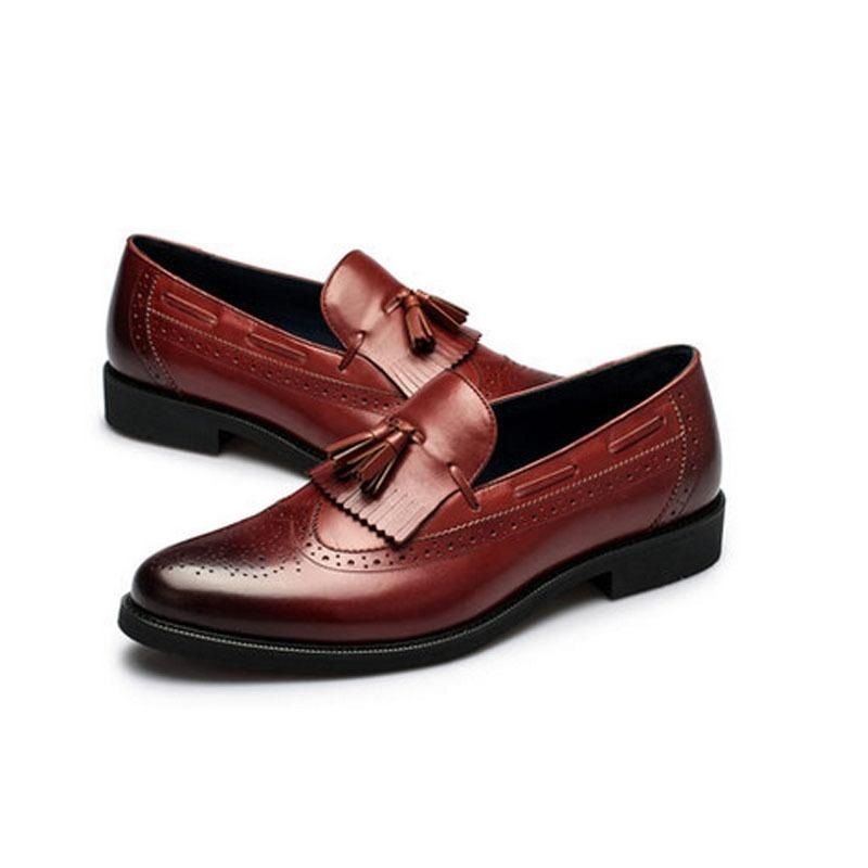 HandeMade Mens Brown Color Brogues Oxford Leather Sole